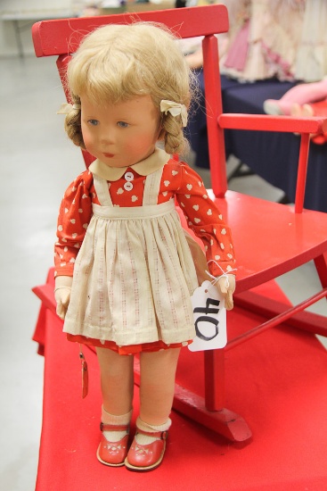 18" German Kathe Kruse Girl Doll All Original