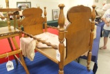 Antique Wood Doll Bed