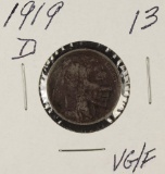 1919-D BUFFALO NICKEL - VG/F