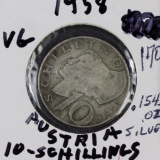 2 - COIN LOT - 1960-5 SCHILLING, & 1958 - 10 SCHILLING AUSTRIA .2613 OZ OF SILVER