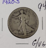 1920-S OBV LIBERTY WALKING HALF DOLLAR - G/VG