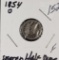 1854-O SEATED LIBERTY HALF DIME - F