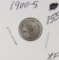 1900-S BARBER DIME - XF