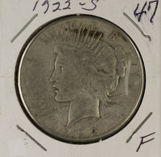 1922-S PEACE DOLLAR -F