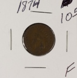 1874 - INDIAN HEAD CENT - F