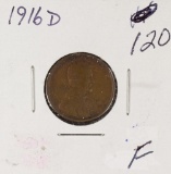 1916-D LINCOLN CENT -F