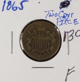 1865 - TWO CENT PIECE - F