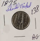 1875 - SHIELD NICKEL -G