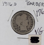 1916-D BARBER QUARTER - VG