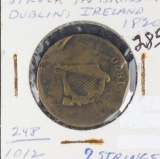 1820 - DUBLIN 7 STRING VAR BRASS TOKEN