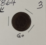 1864-L INDIAN HEAD CENT - G+