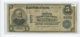 SERIES OF 1902 - NATIONAL CURRENCY - 5 DOLLAR FIRST NATIONAL OF MONET, MO CH # 5973