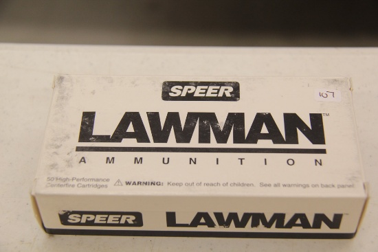 1 Box of 50, Speer Lawman, 9 mm Luger 115 gr