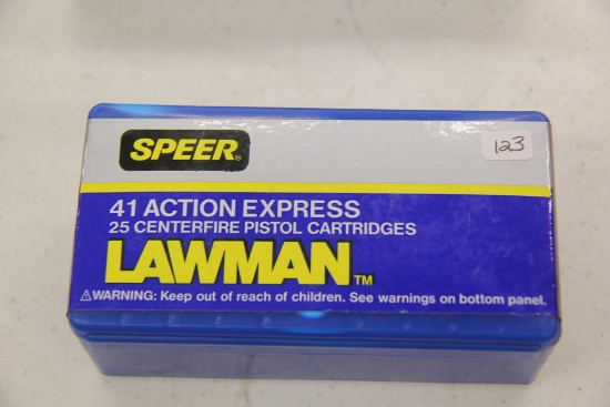 1 Box of 25, Speer Lawman 41 Action Express