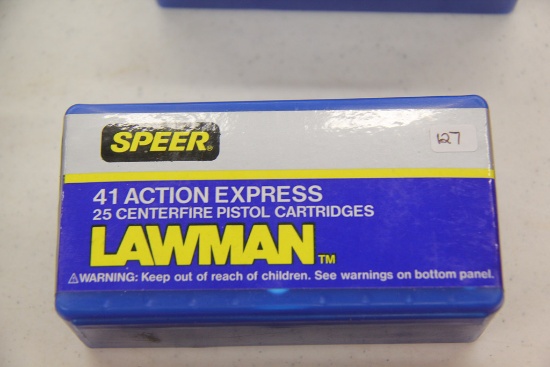 1 Box of 25, Speer Lawman 41 Action Express