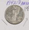 1942-D WALKING LIBERTY HALF DOLLAR - AU