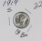 1919-S MERCURY DIME - CH BU