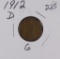 1912-D LINCOLN CENT - G