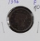 1856 - SLANTED 5 - BRAIDED HAIR LARGE CENT - F