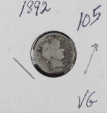 1892 - BARBER DIME - VG