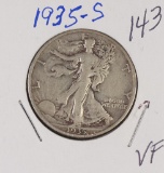 1935-S WALKING LIBERTY HALF DOLLAR - VF