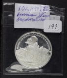 1-OZ SILVER ROUND - AMERICAN STEAM LUCOTIVE