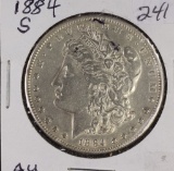 1884-S MORGAN DOLLAR - AU