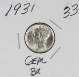 1931 - MERCURY DIME - GEM BU