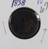 1838 - MODIFIED MATRON HEAD LARGE CENT - VG