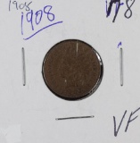 1908 - INDIAN HEAD CENT - VF