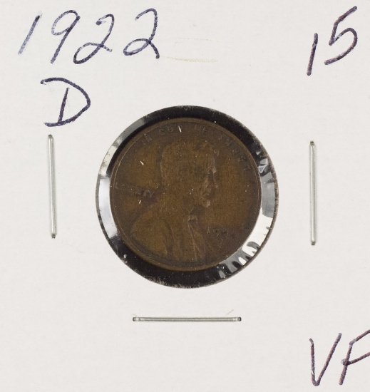 1922-D LINCOLN CENT - VF