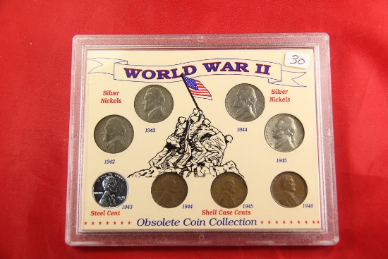 SET OF WWI - 8 COINS - INCLUDING - (4)SILVER NICKELS