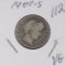 1907-S BARBER QUARTER - VG