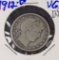 1912-D BARBER HALF DOLLAR - VG