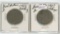 LOT OF 2 - GREAT BRITAIN 2 SHILLING PIECES 1955, 1967
