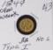 1849 TYPE I NO L ONE DOLLAR GOLD PIECE