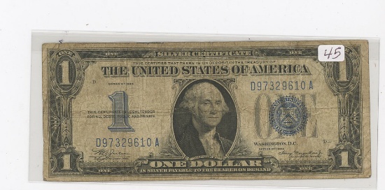 SERIES 1934 ONE DOLLAR SILVER CERTIFICATE - FUNNY BACK