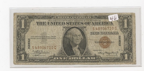 SERIES 1935-A ONE DOLLAR SILVER CERTIFICATE - HAWAII