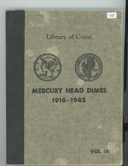 LIBRARY OF COINS - MERCURY DIME ALBUM - NO COINS