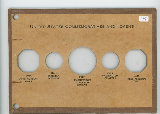 MEGHRIG US COMMEMORATIVE AND TOKENS PAGE - RARE