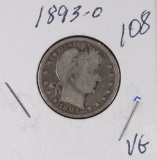 1893-O BARBER QUARTER - VG