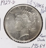 1927-D PEACE DOLLAR - UNC