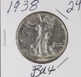 1938 - WALKING LIBERTY HALF DOLLAR - BU