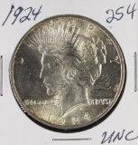 1924 - PEACE DOLLAR - UNC