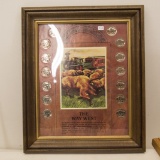 THE WAY WEST FRAME WITH 14 BUFFALO NICKELS