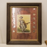 THE PONY EXPRESS FRAME WITH 10 MERCURY DIMES