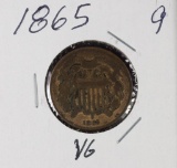 1865 - TWO CENT PIECE - VG