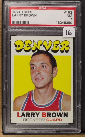 Larry Brown 1971 Topps #152 PSA-NM 7