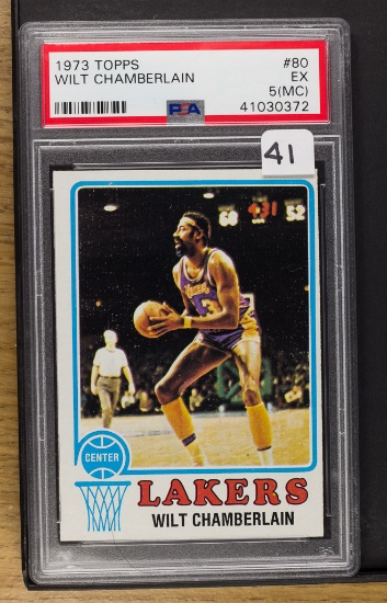 Wilt Chamberlain 1973 Topps #80 PSA-EX 5