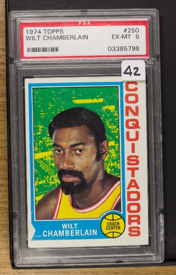 Wilt Chamberlain 1974 Topps #250 PSA-EX/MT 6